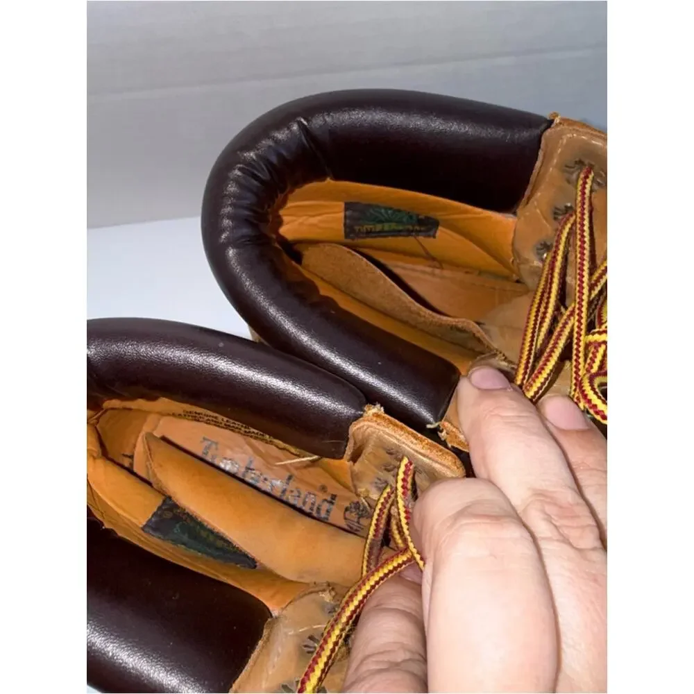 TIMBERLAND monogram collab leather high rise lace up streetwear boots 8M